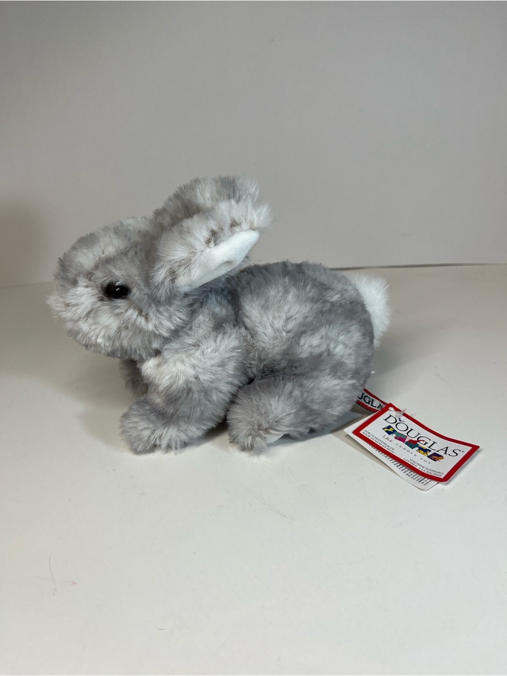 NWT Douglas Cuddle Toys Tyler Small Bunny Rabbit Plush Toy Grey Baby Soft #1508